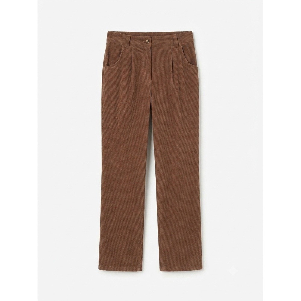 HALARA XS Corduroy Pants Pull On Stretch Straight Let Comfy Work Office Chic